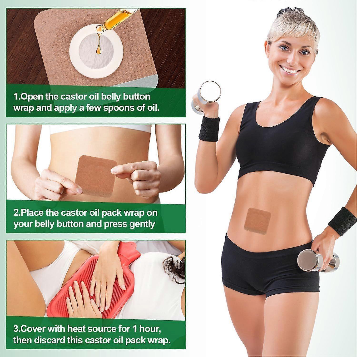50Pcs Disposable Castor Oil Pack Wrap Belly Button Pads, Highly Absorbent - Image 5