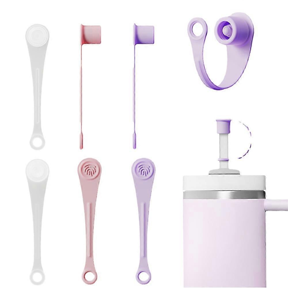 6 Pcs Straw Covers for Stanley Cup 40-20 oz 04 inches Silicone Straw Cover Caps Stanley Cups Accessories - Image 1