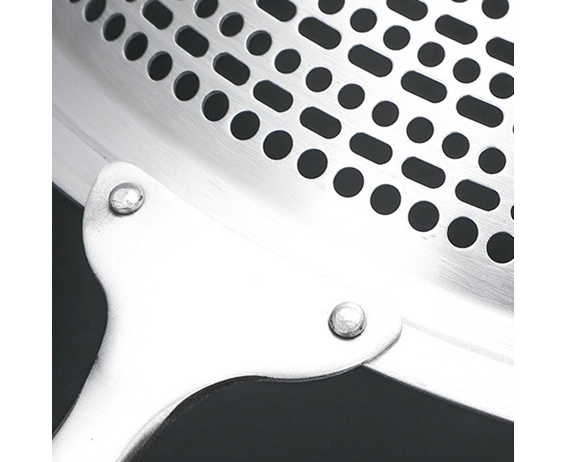 Colander Spoon Anti-scald Handle 304 Stainless Steel Strainer Scoop-L - Image 4