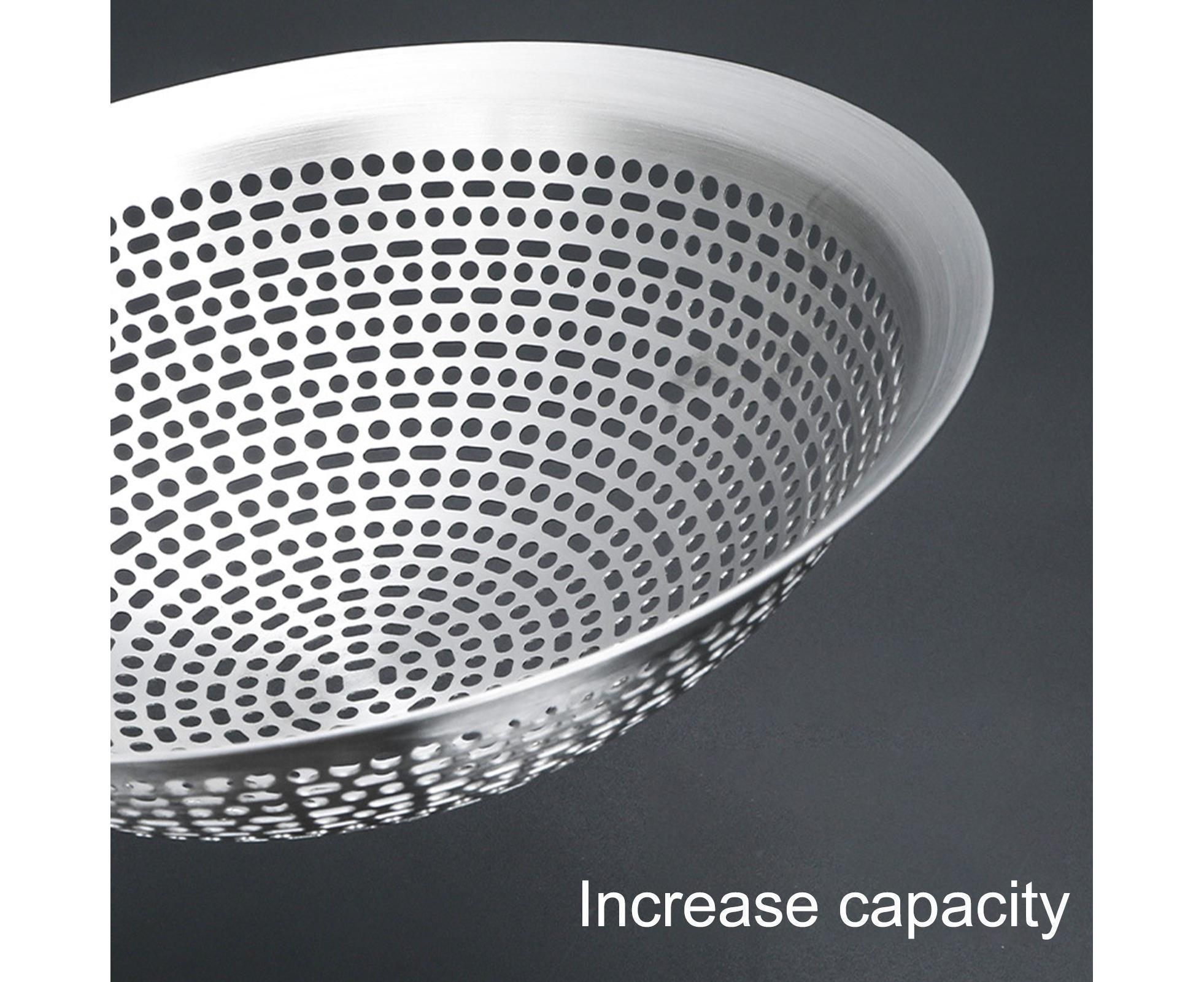 Colander Spoon Anti-scald Handle 304 Stainless Steel Strainer Scoop-L - Image 6