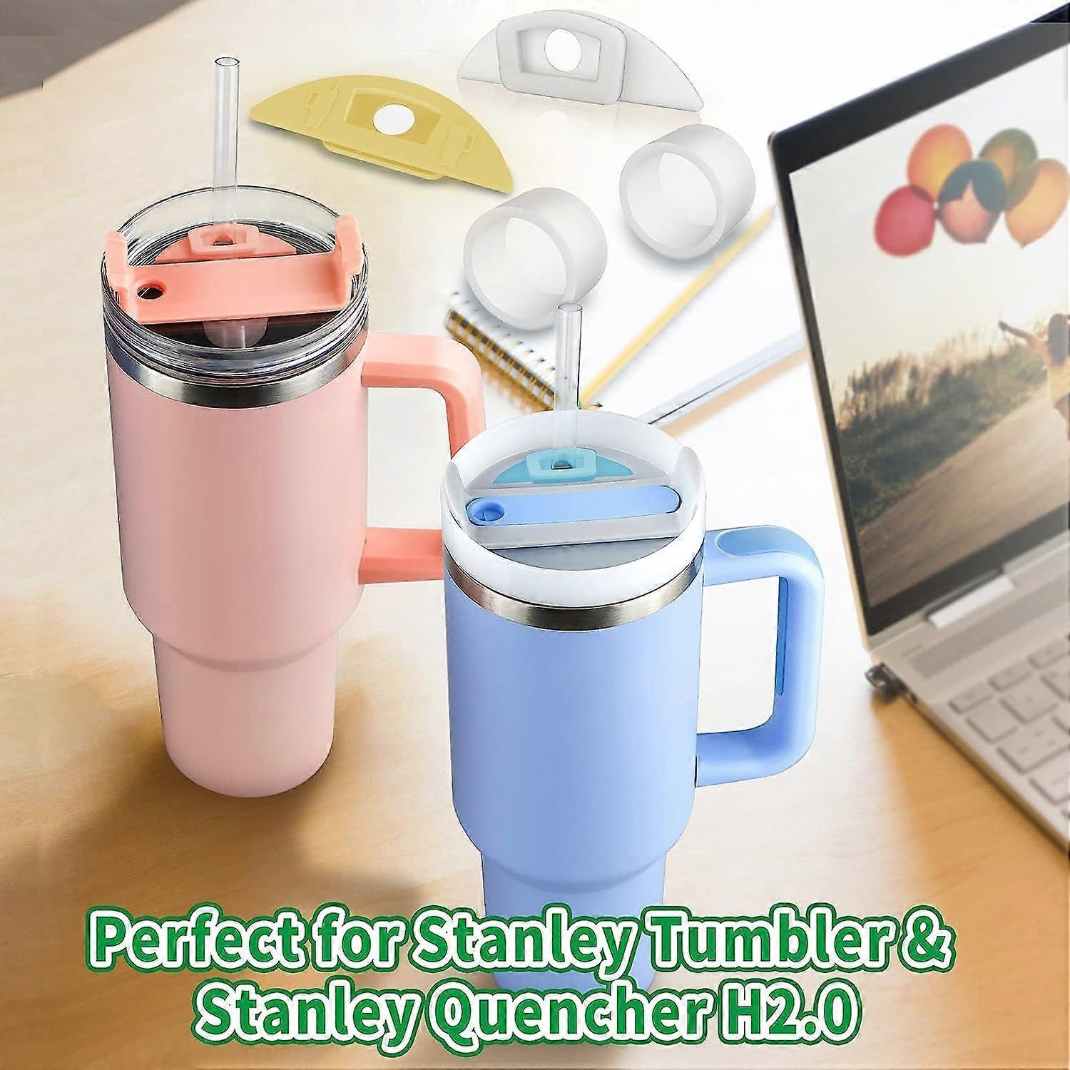 8 Sets Colorful Spill Stopper Compatible Stanley 40 oz 30 oz Tumbler with Handle, Leak Stopper for Stanley Accessories - Image 5