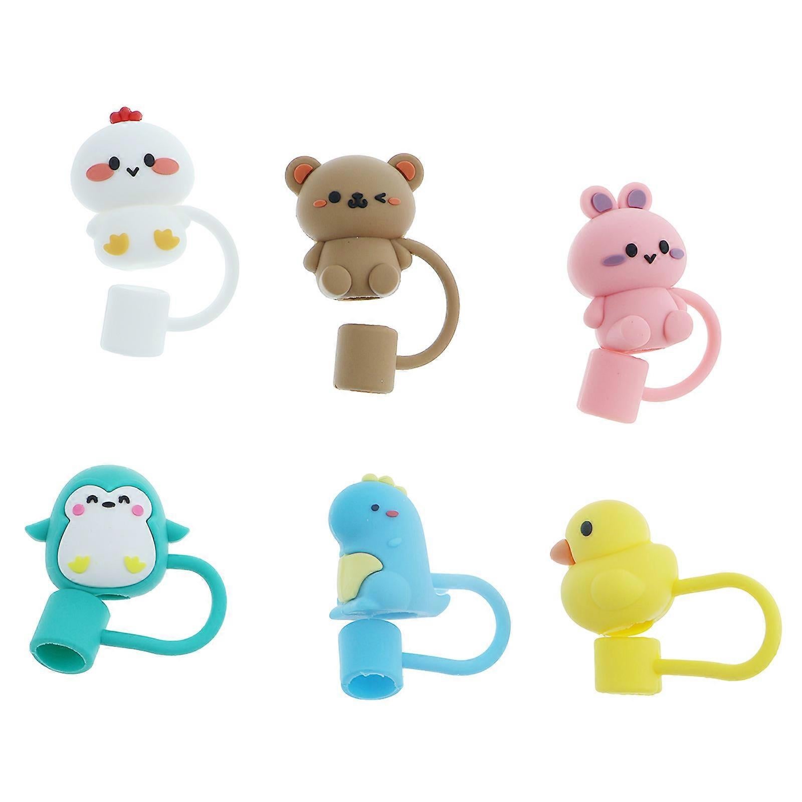 Animal Straw Covers for Stanley Cup, Reusable Straw Lids for Water Bottles - Image 1