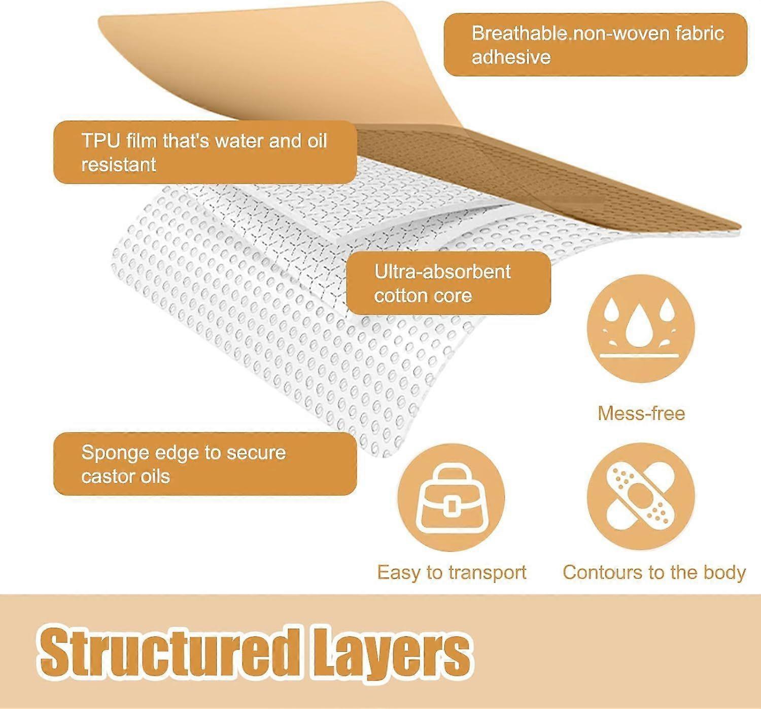 Castor Oil Belly Button Patch 20 Pieces Castor Oil Patches Castor Oil Patch - Image 3