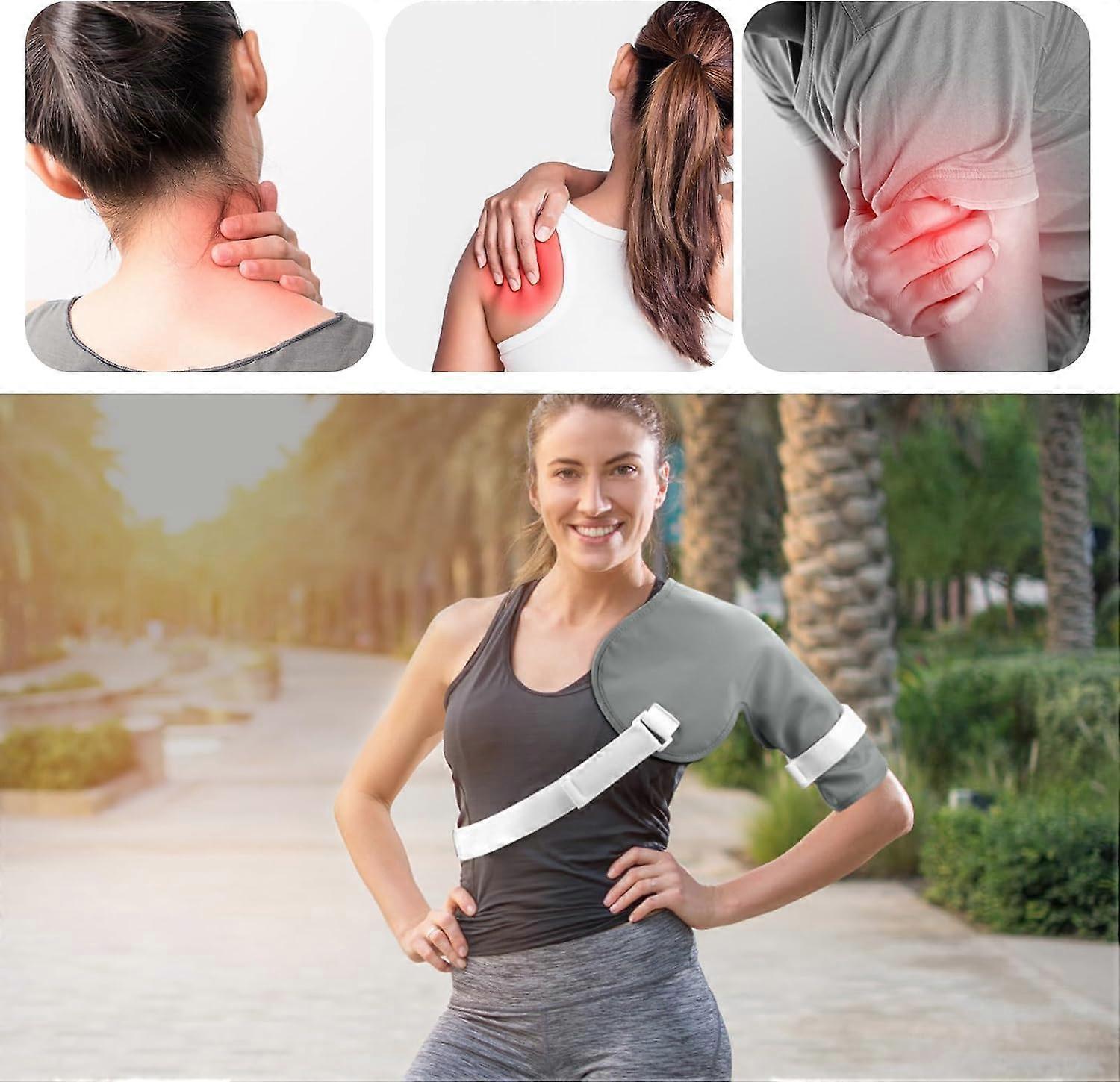 2Pcs Castor Oil Shoulder Pack, Adjustable Castor Oil Pack Wrap for Shoulder Reusable - Image 3
