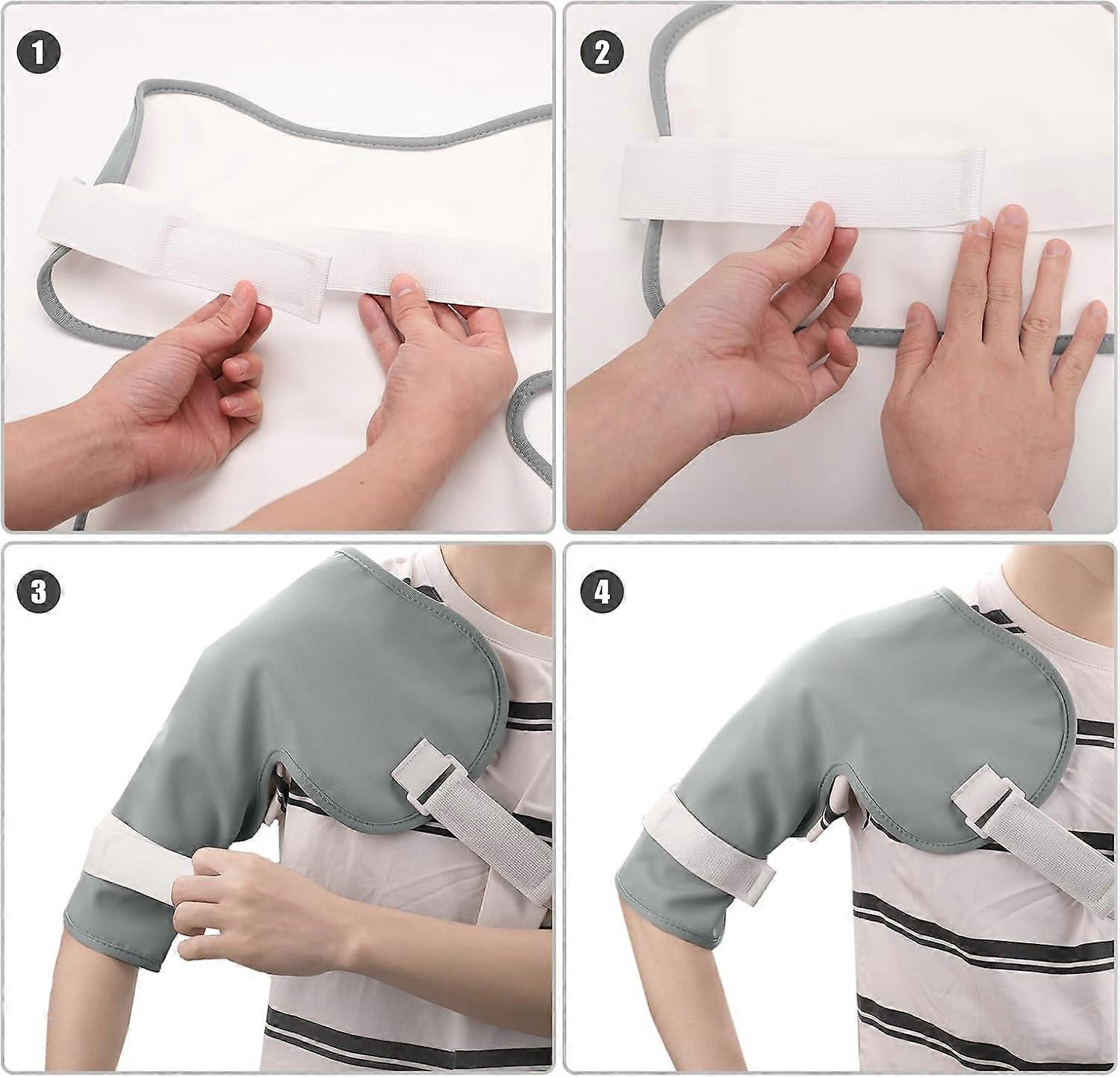 2Pcs Castor Oil Shoulder Pack, Adjustable Castor Oil Pack Wrap for Shoulder Reusable - Image 5