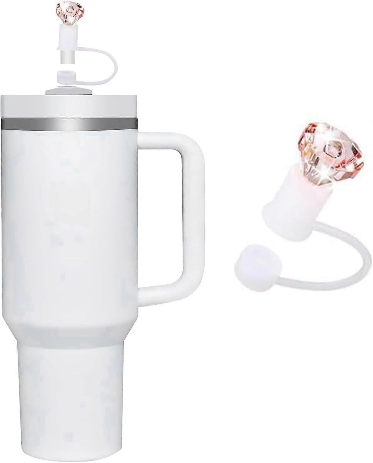 Diamond Straw Toppers for Stanley Cup, Silicone Straw Covers for Stanley Cup Random Color - Image 1
