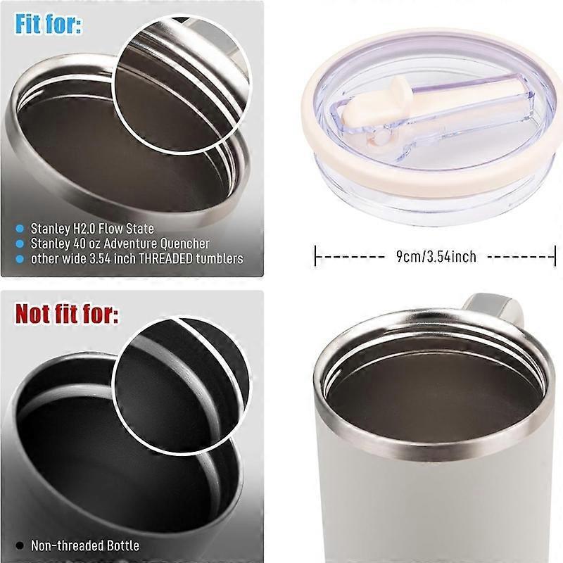 For Stanley 40oz Cup Straw Lid 4pcs /Set White - Image 4