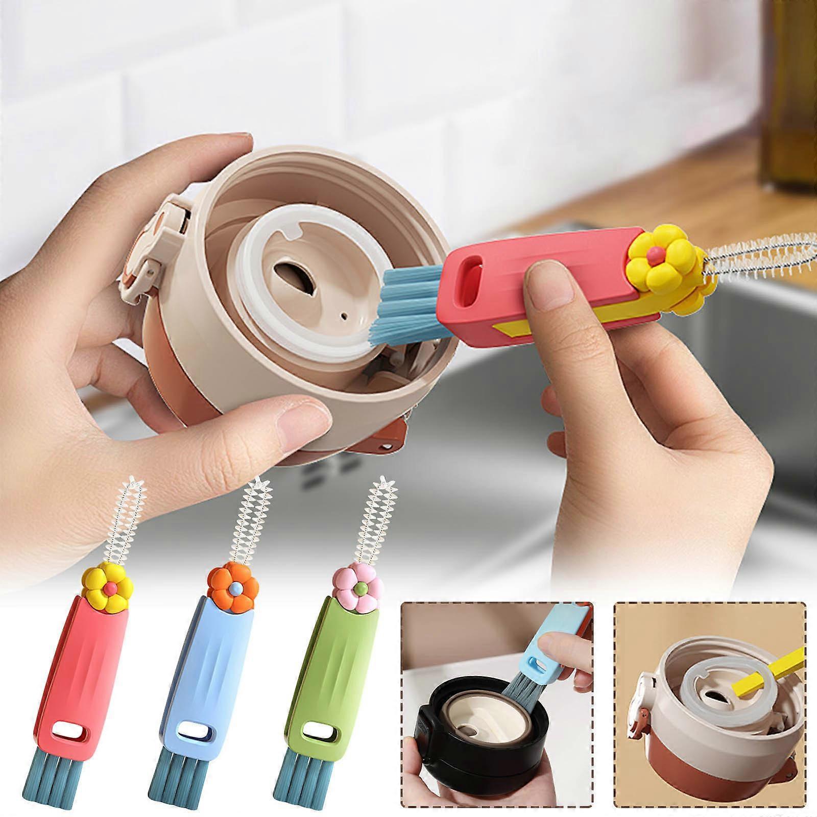 For Stanley Cup Accessories  3-in-1 Cup Cover Brush Multifunctional Cleaning Brush Milk Bottle Cup Cup Cup Brush Cup - Image 1