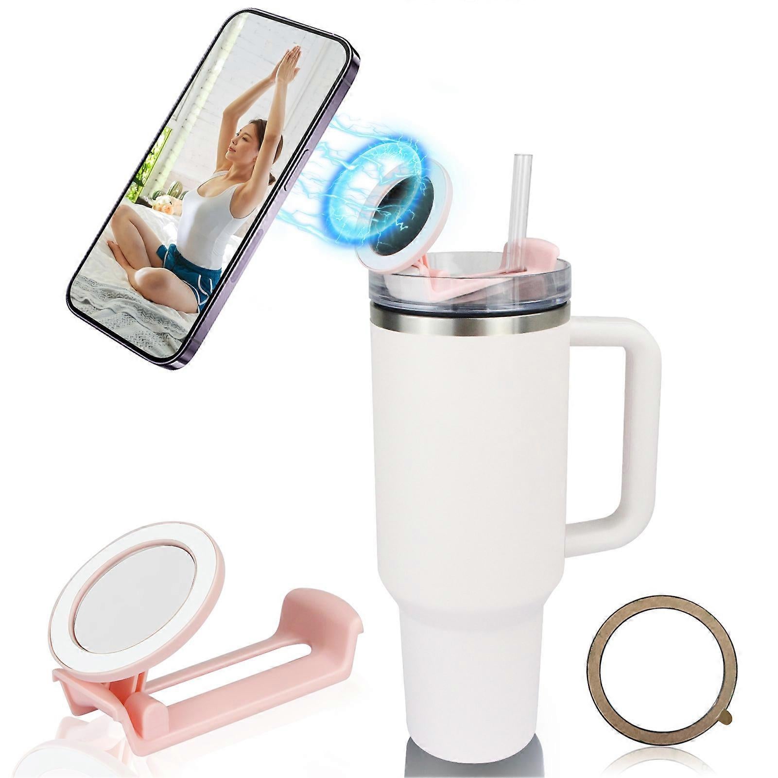Phone Holder For Stanley, Water Bottle Phone Holder For Stanley 40oz Cup, Phone Stand Mount, Portable, Rotatable - Image 1