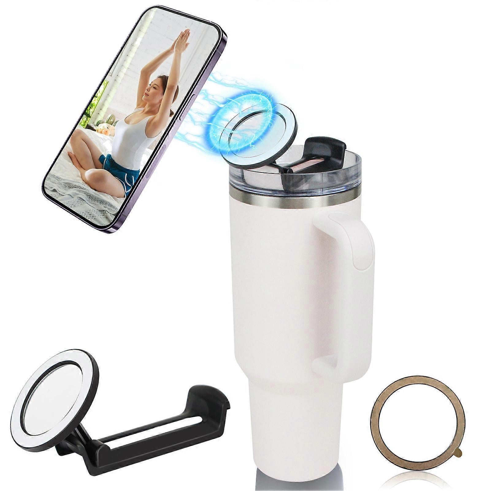 Phone Holder For Stanley, Water Bottle Phone Holder For Stanley 40oz Cup, Phone Stand Mount, Portable, Rotatable - Image 1