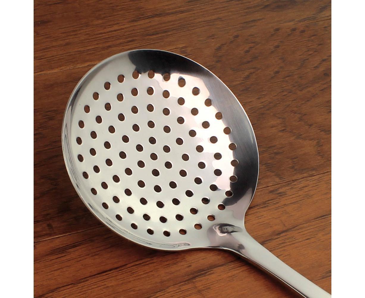 Kitchen Soup Food Thicken Stainless Steel Ladle Spoon Colander Strainer Filter - Image 3