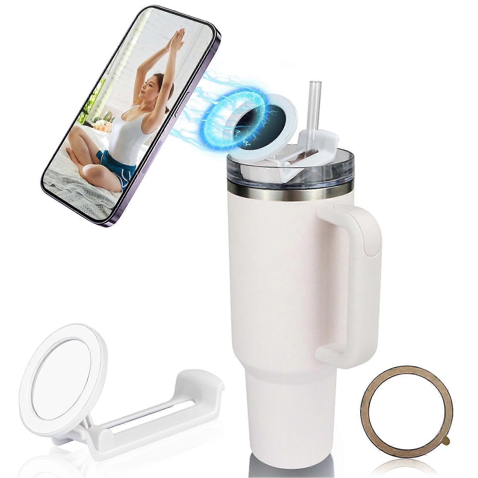 Phone Holder For Stanley, Water Bottle Phone Holder For Stanley 40oz Cup, Phone Stand Mount, Portable, Rotatable - Image 1
