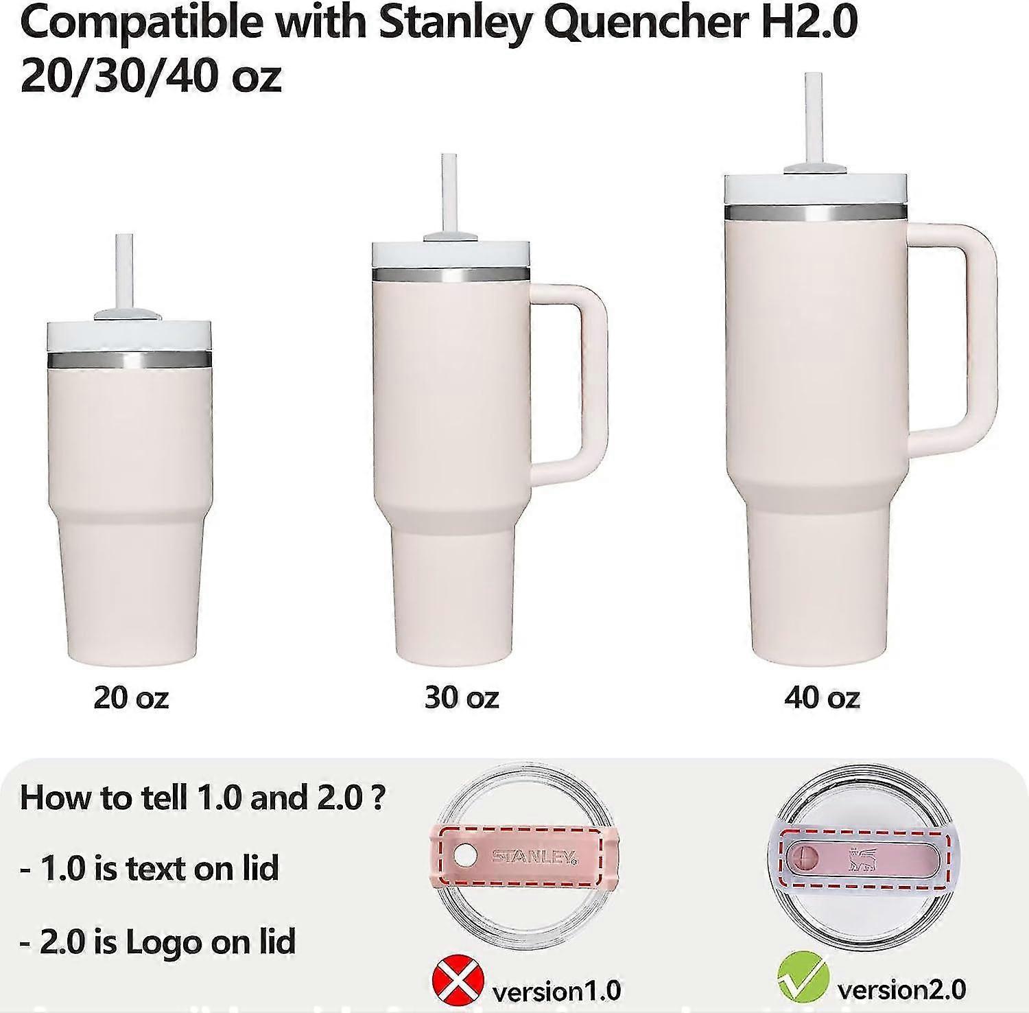 Spill Stopper For Stanley Cup 2.0 30oz & 40oz Set Of 4, Silicone Leak Proof Stopper For Stanley Tumbler, Cup Accessories Includes Straw Cover - Image 2