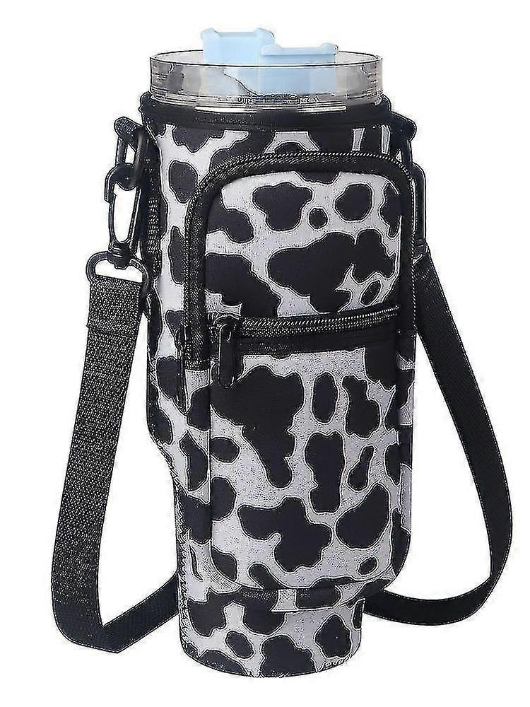 Water Bottle Carrier Bag For Stanley 40oz Tumbler, Water Bottle Holder With Strap Pouch & Phone Pocket For Stanley Cup Accessories - Image 1