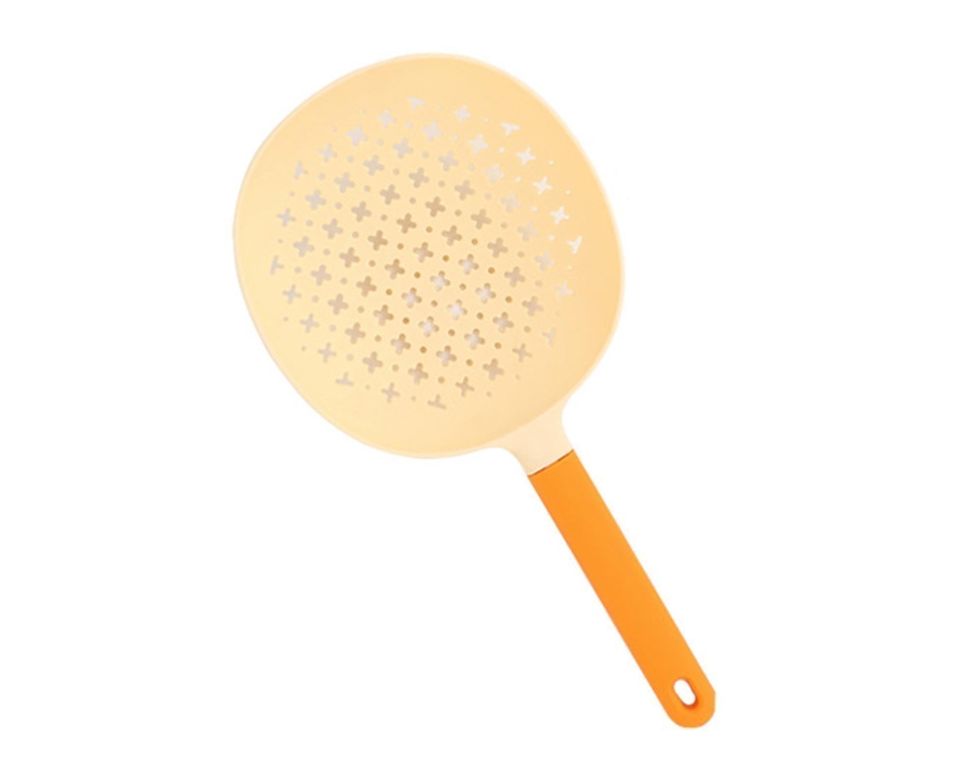 Noodle Colander Eco-Ergonomic Handle Hanging Hole Filter Residue-Orange - Image 1