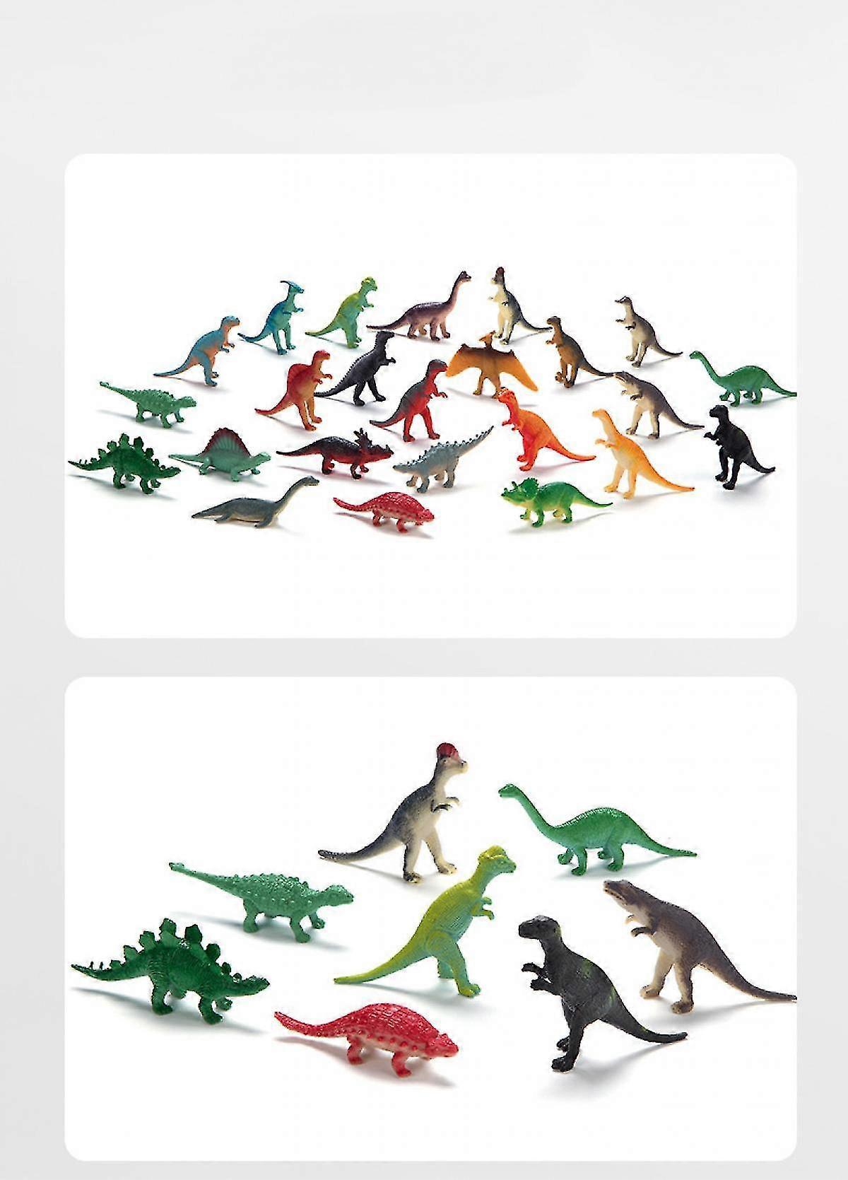 24pcs Mini Dinosaur Figures And Dinosaur Skeletons, Plastic Dinosaurs Assorted Dinosaur Cake Toppers For Girls Boys Ages 3 and up - Image 3