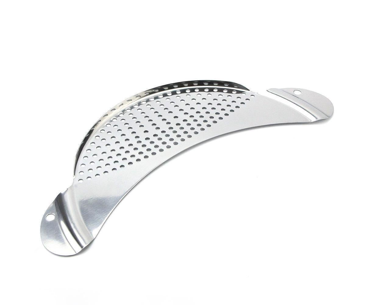 Pot Pan Strainer Board Crescent Shape Draining Hole Wash Fruit Vegetable Filter-Silver - Image 8