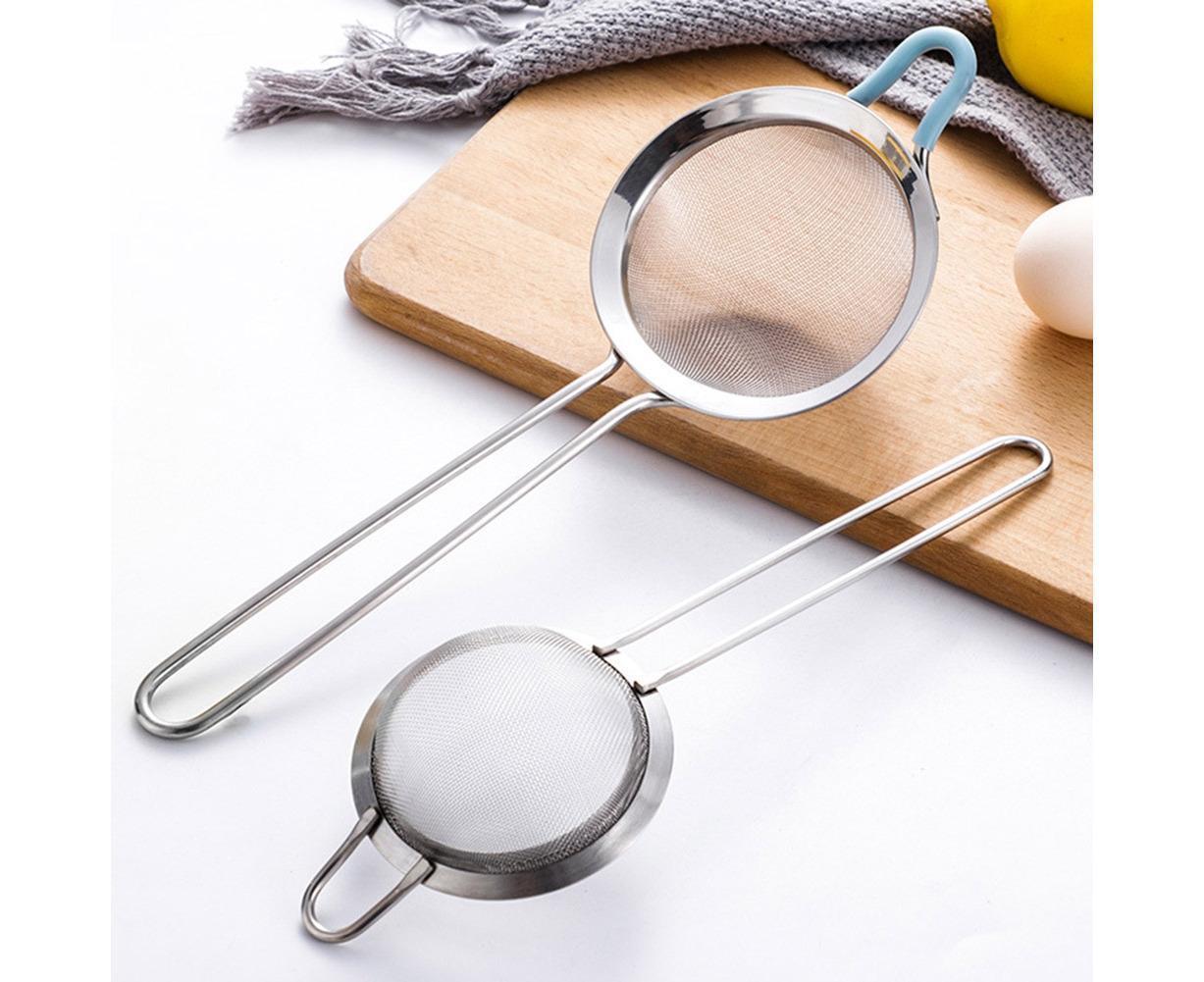 Stainless Steel Flour Sieve Sifter Screen Mesh Strainer Colander Kitchen Tool-3 - Image 3