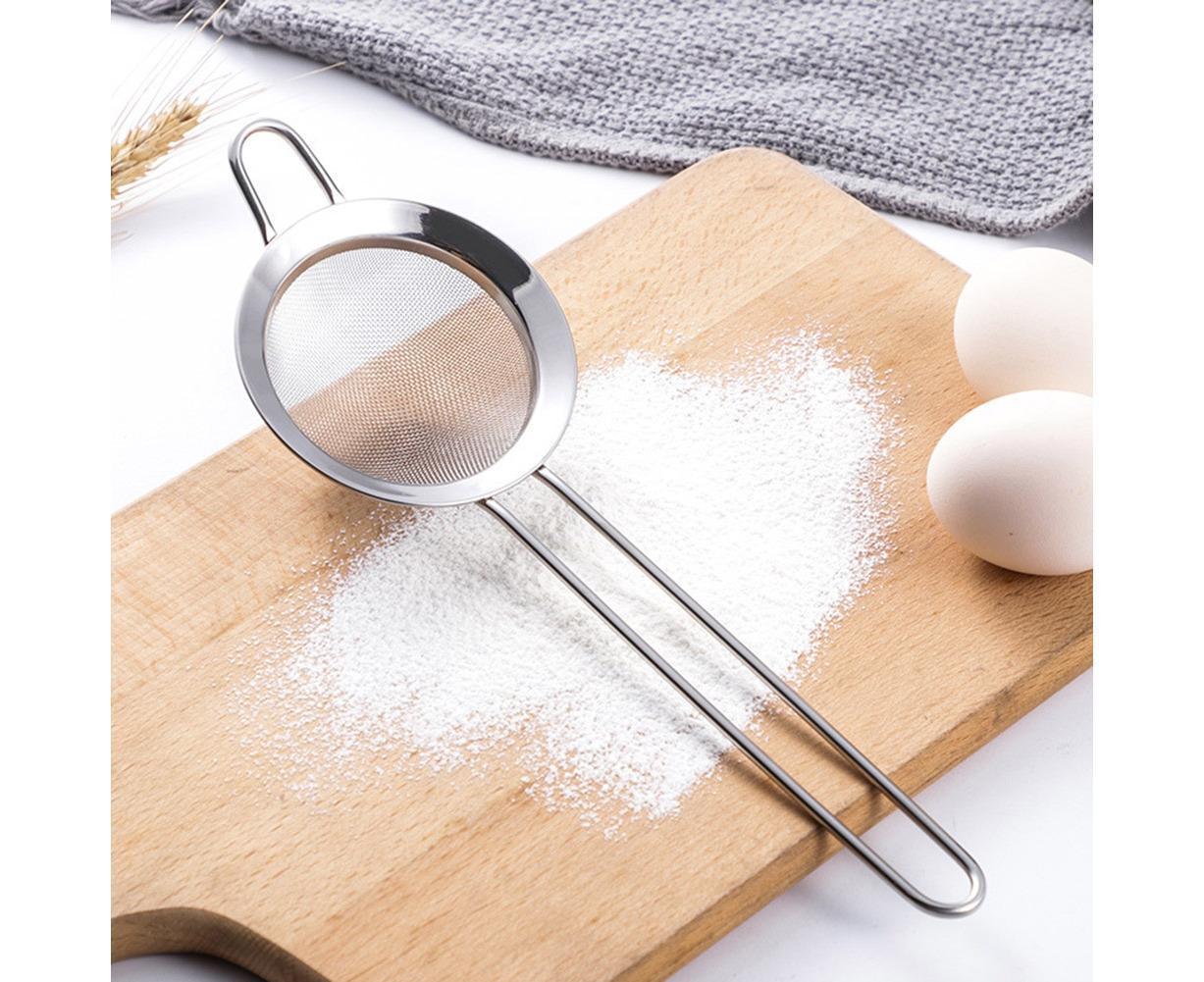 Stainless Steel Flour Sieve Sifter Screen Mesh Strainer Colander Kitchen Tool-3 - Image 4