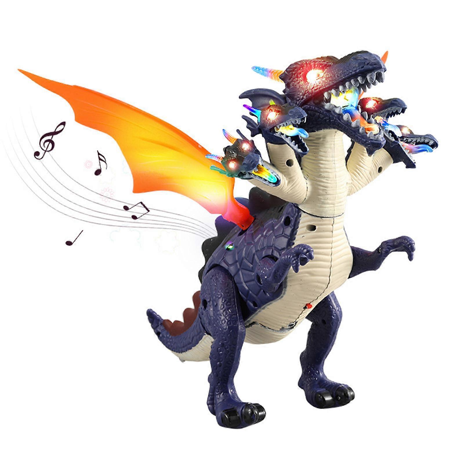 Electric Dinosaur With Five Heads, Walking Dinosaur, Dinosaur Robot, With Realistic Dinosaur, Moves While Making Roaring Sound - Image 1