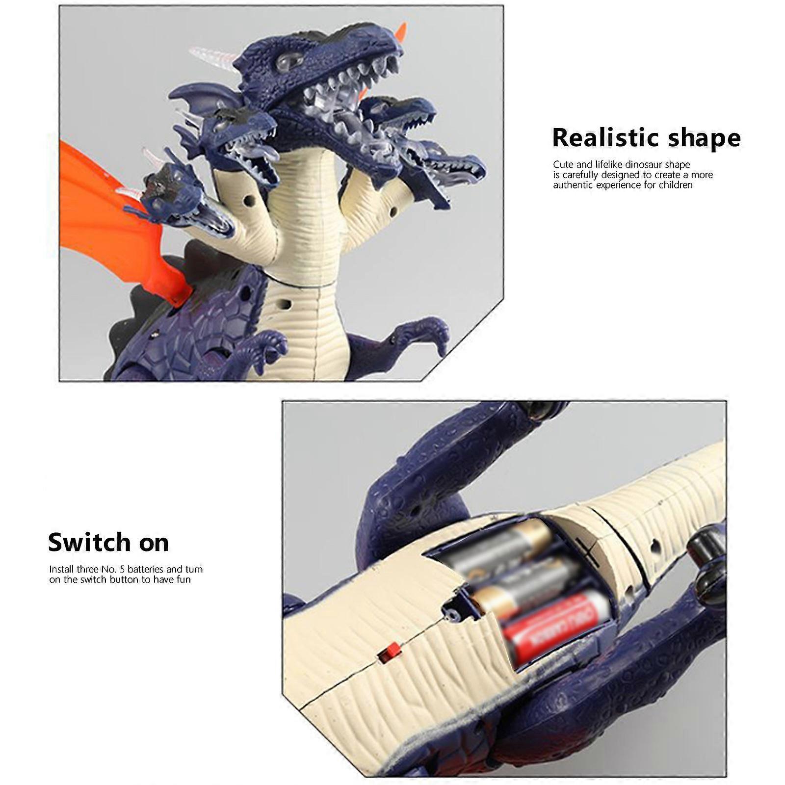Electric Dinosaur With Five Heads, Walking Dinosaur, Dinosaur Robot, With Realistic Dinosaur, Moves While Making Roaring Sound - Image 5