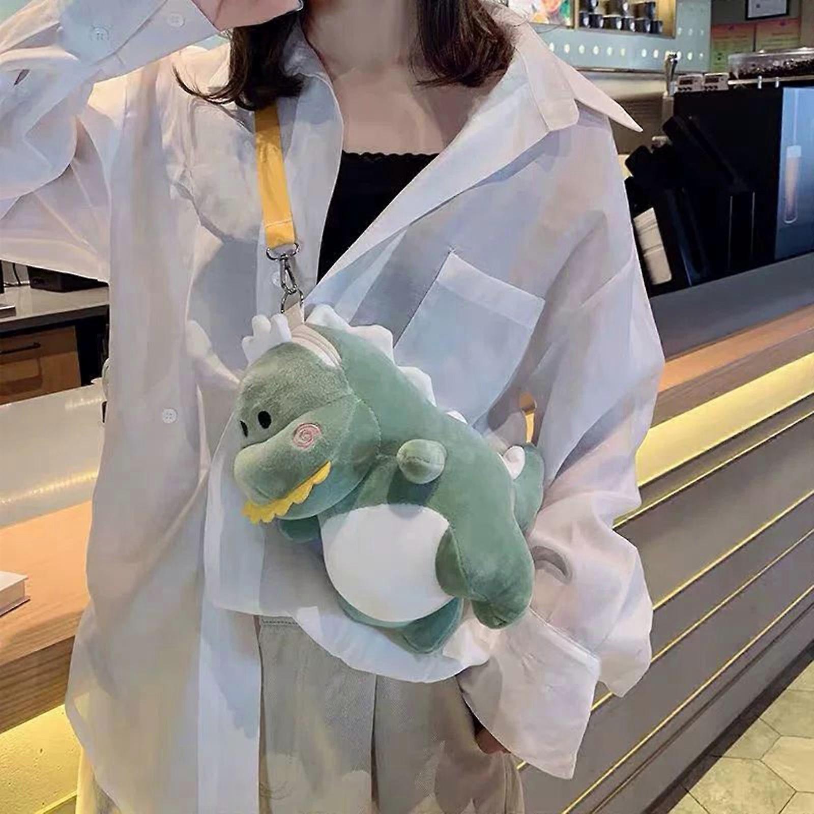 Dinosaur Plush Kawaii Plush Stuffed Dinosaur Plush Shoulder Bag With Dinosaur - Image 2
