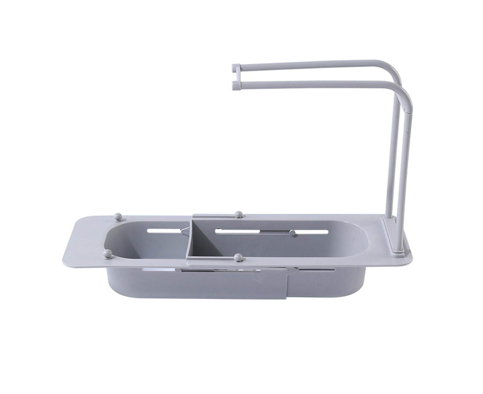 Sink Drain Strainer Telescoping Quick Drainage PP Anti-Deformed Sink Strainer Basket for Home-Grey - Image 1