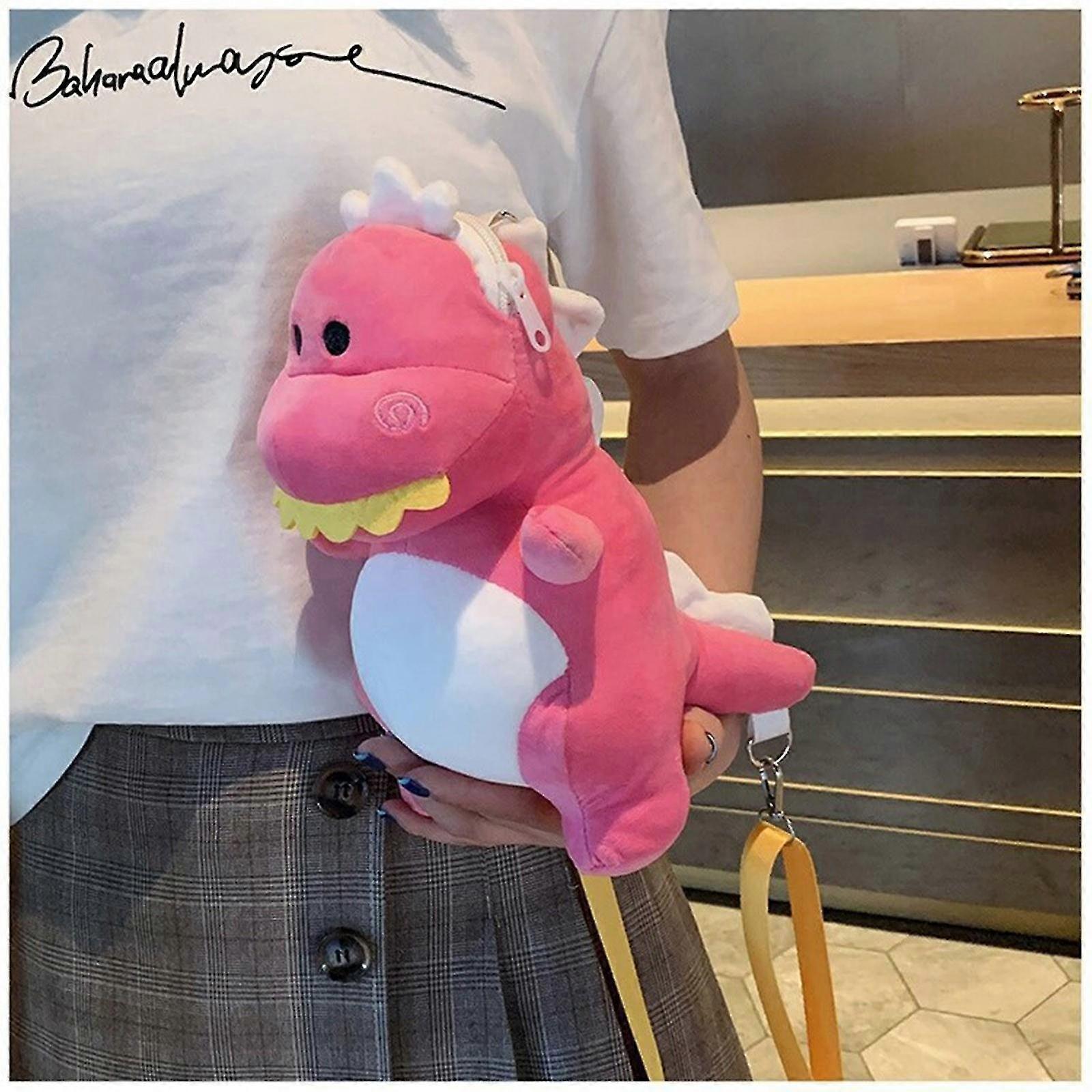 Dinosaur Plush Kawaii Plush Stuffed Dinosaur Plush Shoulder Bag With Dinosaur - Image 2