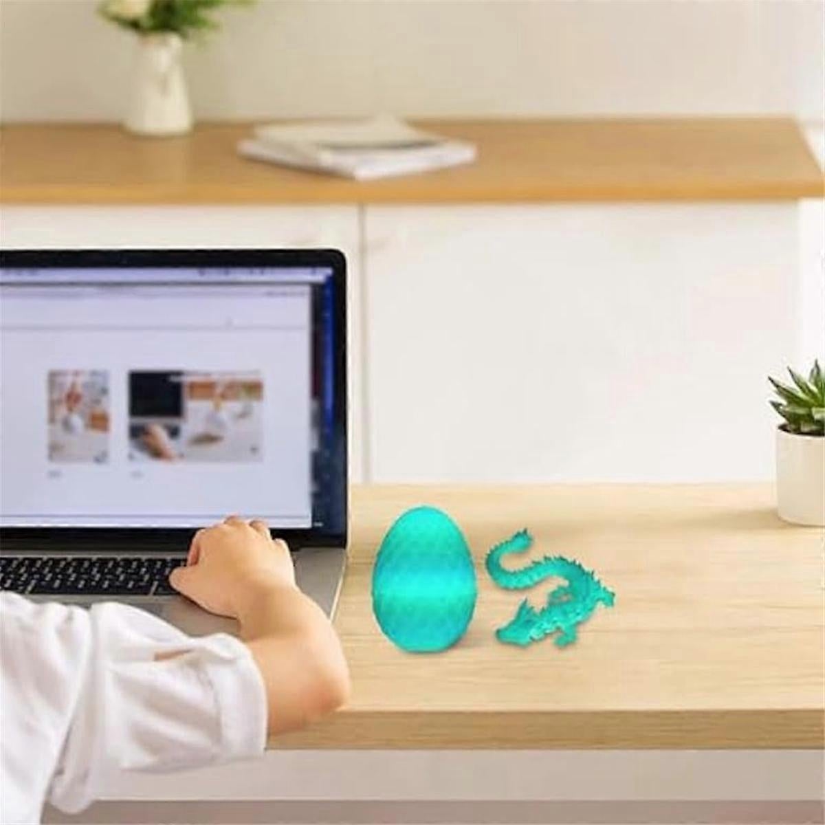 3D Printed Dragon Egg,Mystery Crystal Dragon Egg Surprise,Articulated Crystal Dragon Eggs with Dragon Inside - Image 4