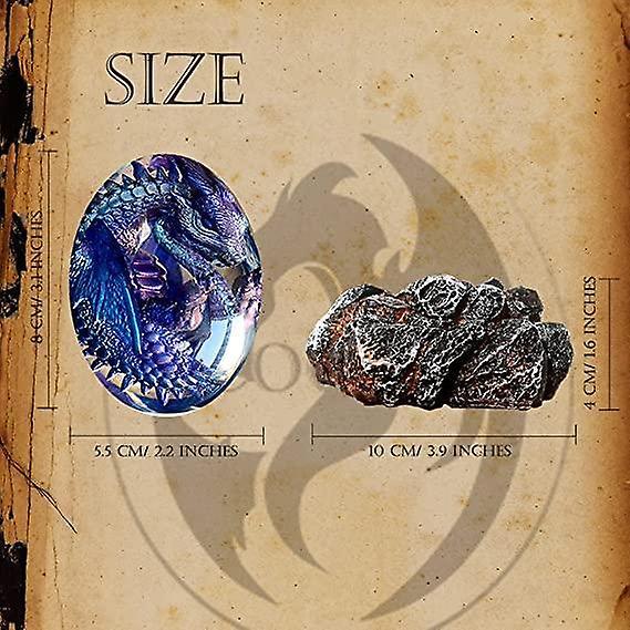 Dragons Egg, Crystal Lava Dragon Egg with Luminous Base, Handmade Sculpture Dragon Eggs Resin Orname - Image 3