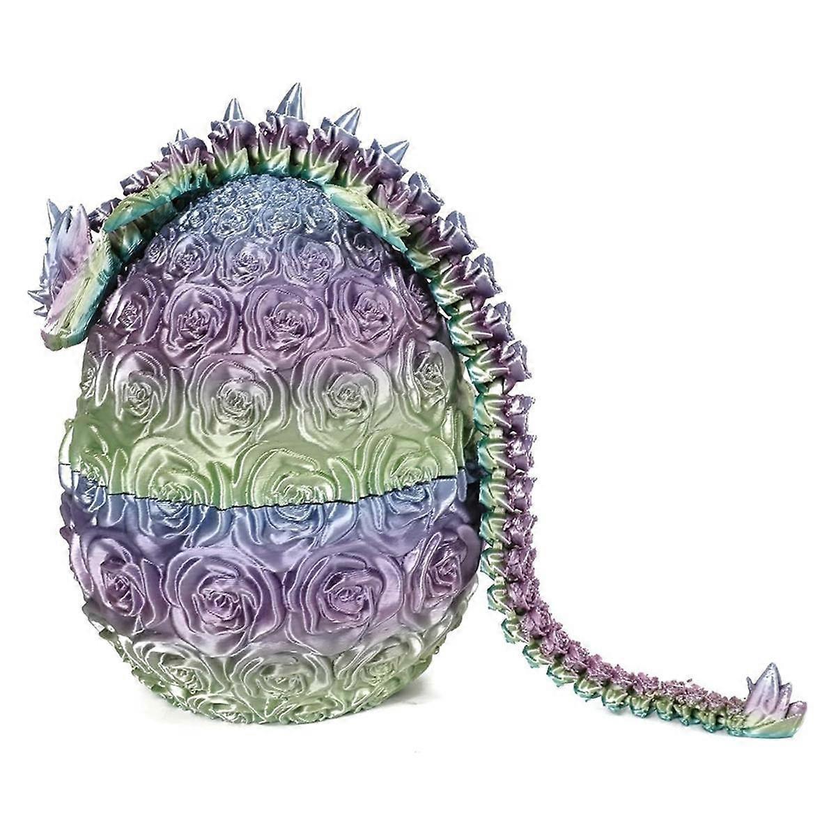 Mother's Day Gift - 3D Printed Rose Dragon Egg, Rose Dragon Egg Gift for Mom, Articulated Dragon Crystal Dragon Egg - Image 4