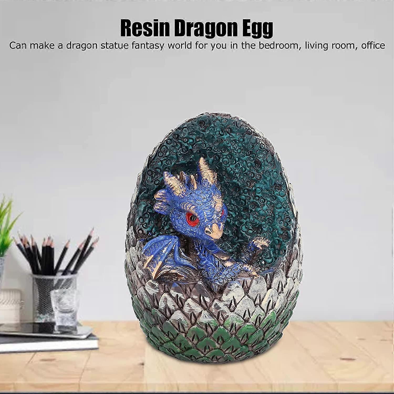 Dragon Egg, Dragon Egg Ornament, Desktop Ornament, Home Decorations, Dragon Birthday Party Supplies, Decorative Interesting Dragon Egg (Blue) - Image 2
