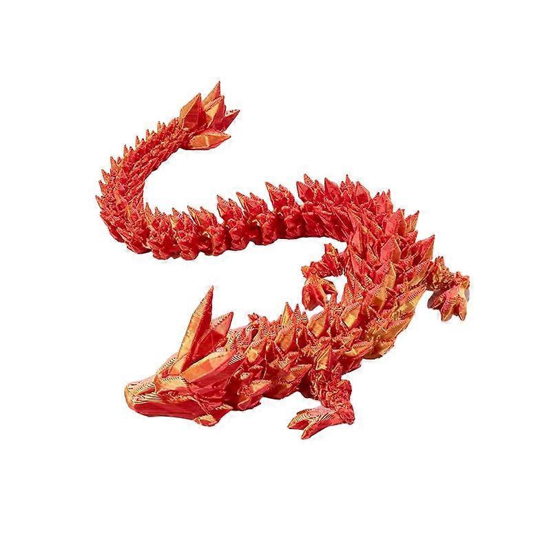 3D Printed Dragon in Egg, Full Articulated Dragon Crystal Dragon with Dragon Egg - Image 4