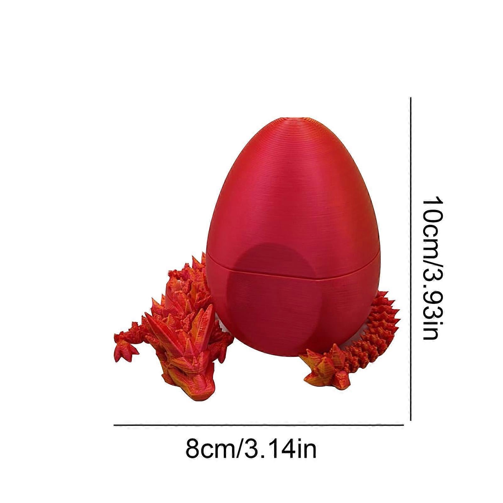 Surprise Dragon Egg 3D Printed Flexible Dragon-Articulated Dragon Egg Fidget Toy, 50% Offer - Image 3