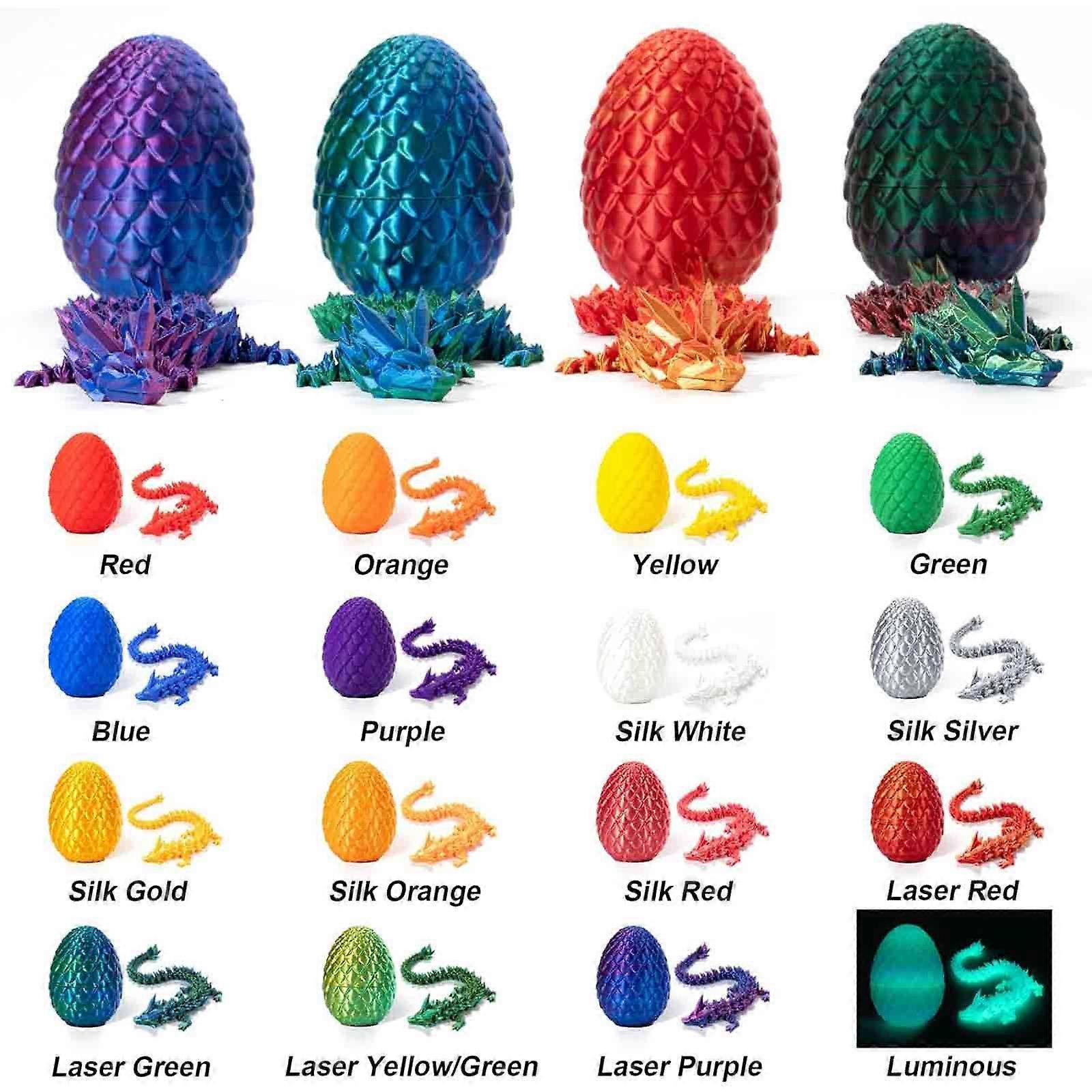 3D Printed Dragon in Egg, Full Articulated Dragon Crystal Dragon with Dragon Egg,50% Offer - Image 3