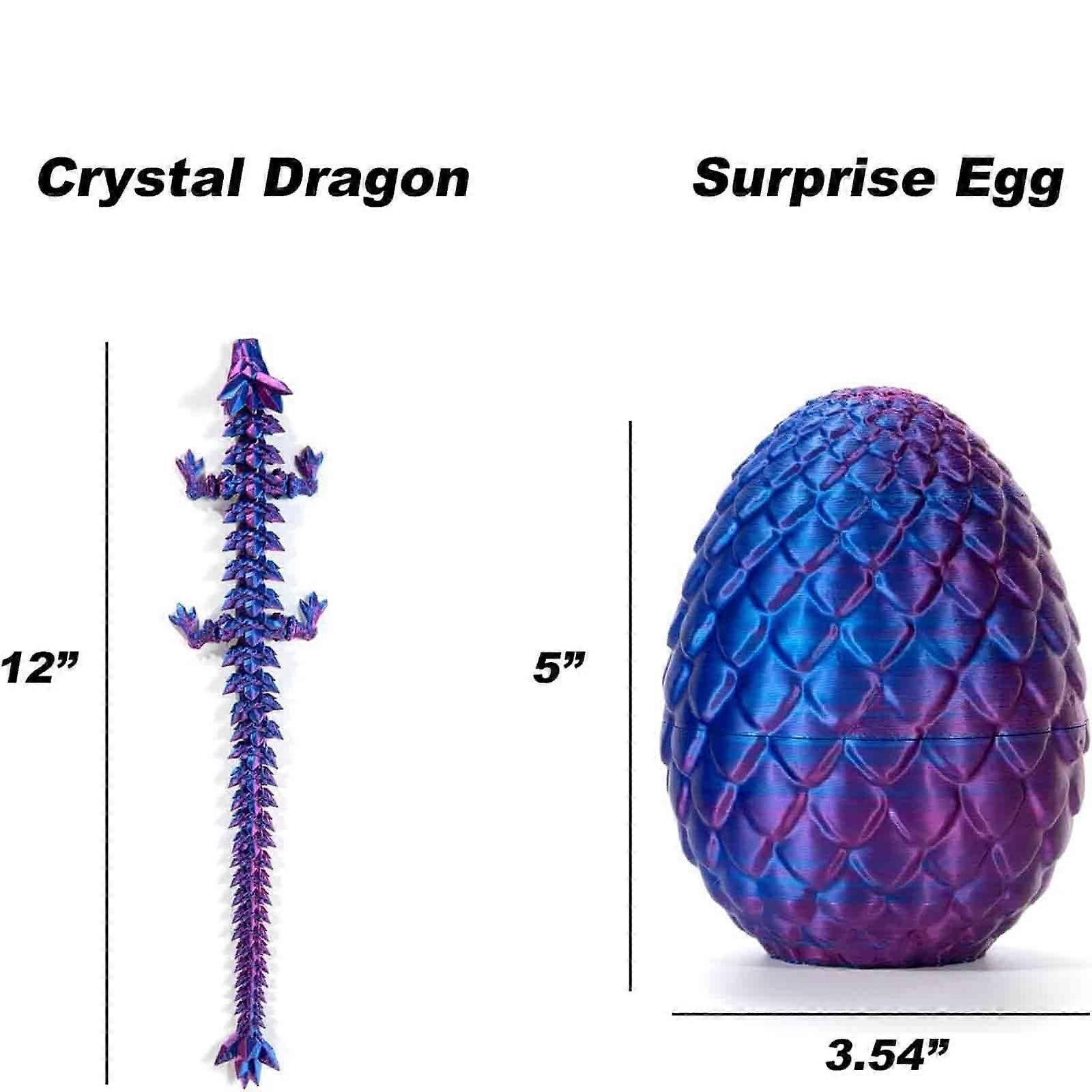 3D Printed Dragon in Egg, Full Articulated Dragon Crystal Dragon with Dragon Egg,50% Offer - Image 4