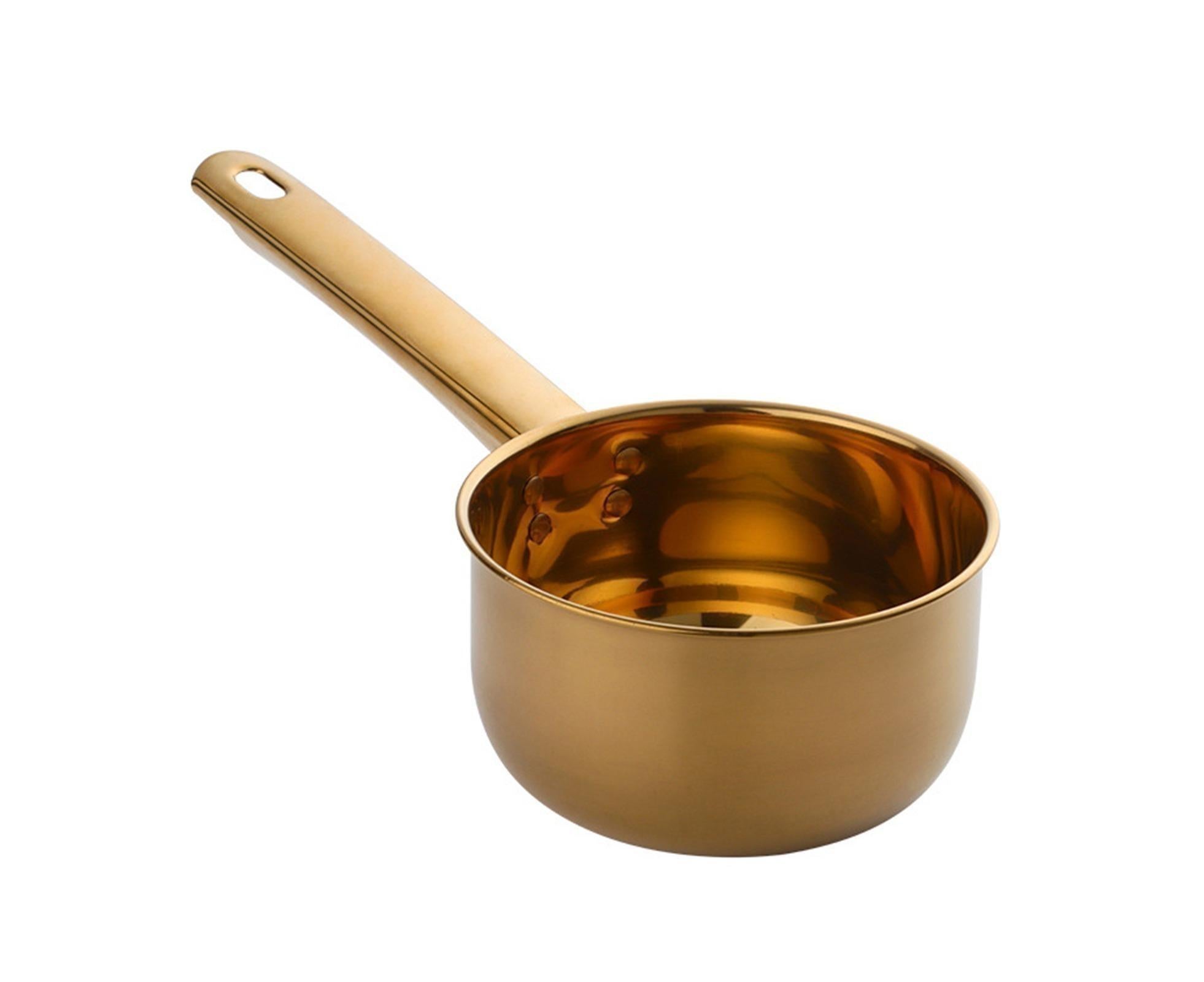 1L Water Scoop Anti-rust Stainless Steel Bathing Ladle-Golden - Image 2