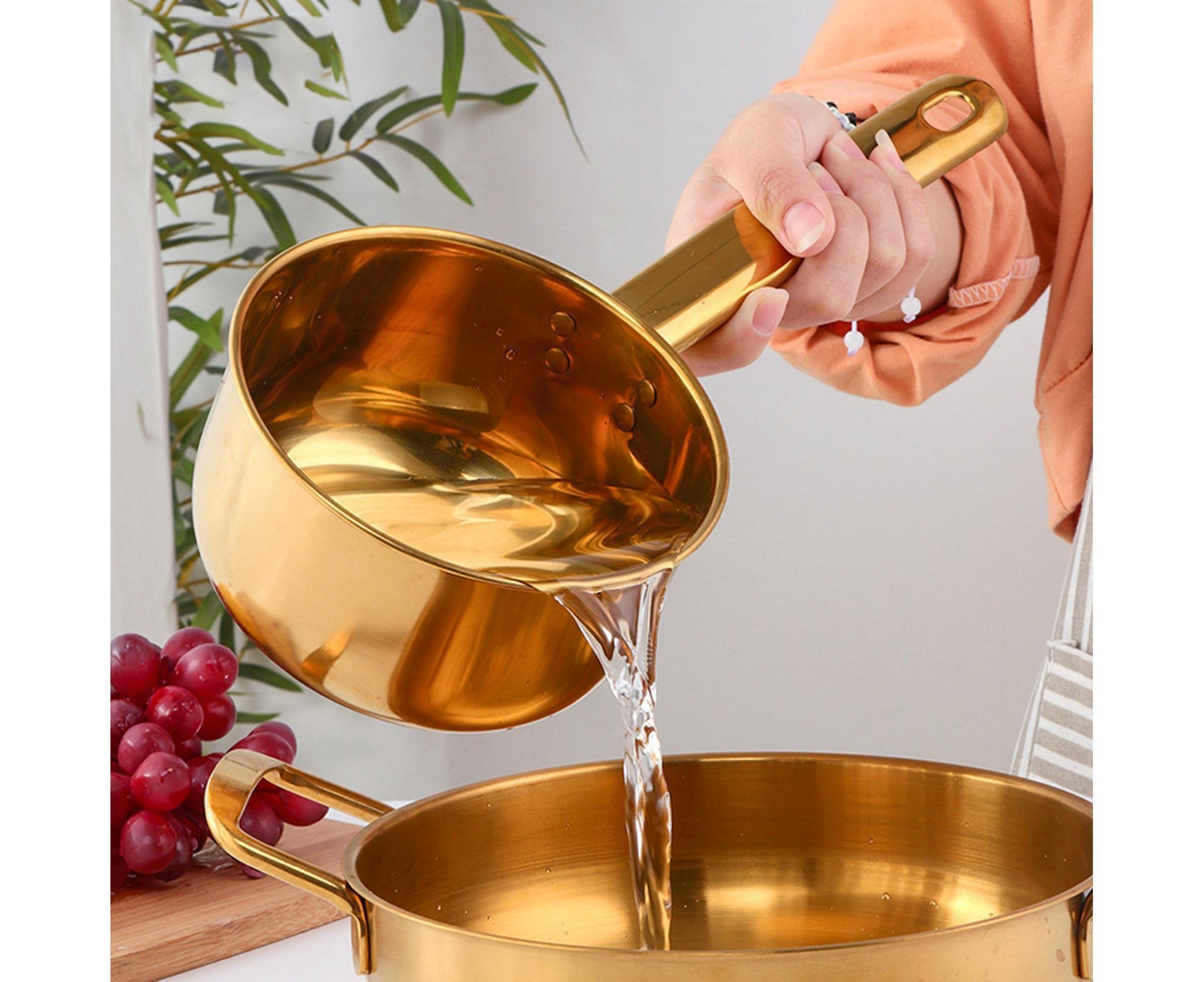 1L Water Scoop Anti-rust Stainless Steel Bathing Ladle-Golden - Image 3
