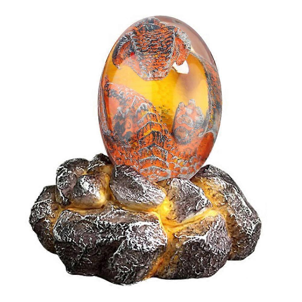Lava Dragon Egg with Display Base Crystal Resin Dragon Egg Ornaments for Desktop Decor - Image 3