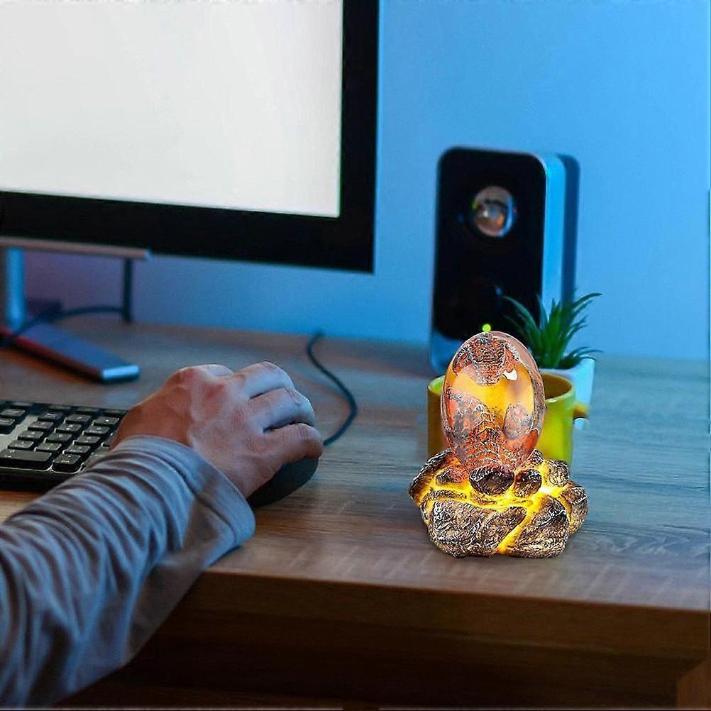 Lava Dragon Egg with Display Base Crystal Resin Dragon Egg Ornaments for Desktop Decor - Image 4