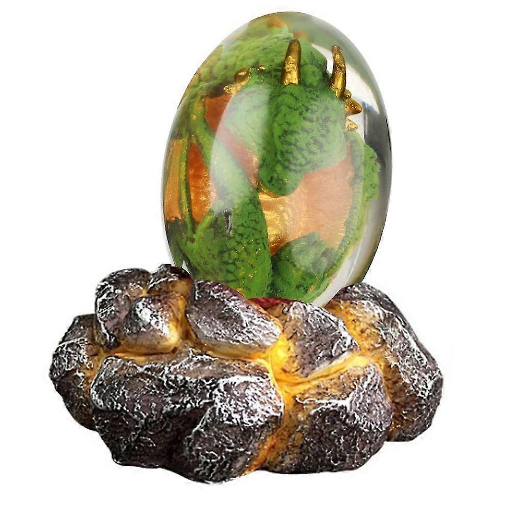 Lava Dragon Egg with Display Base Crystal Resin Dragon Egg Ornaments for Desktop Decor - Image 1
