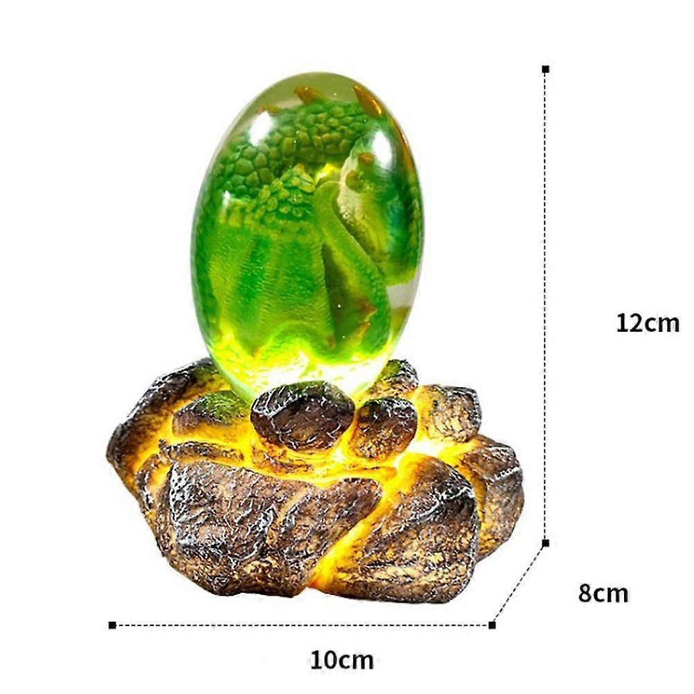 Lava Dragon Egg with Display Base Crystal Resin Dragon Egg Ornaments for Desktop Decor - Image 2