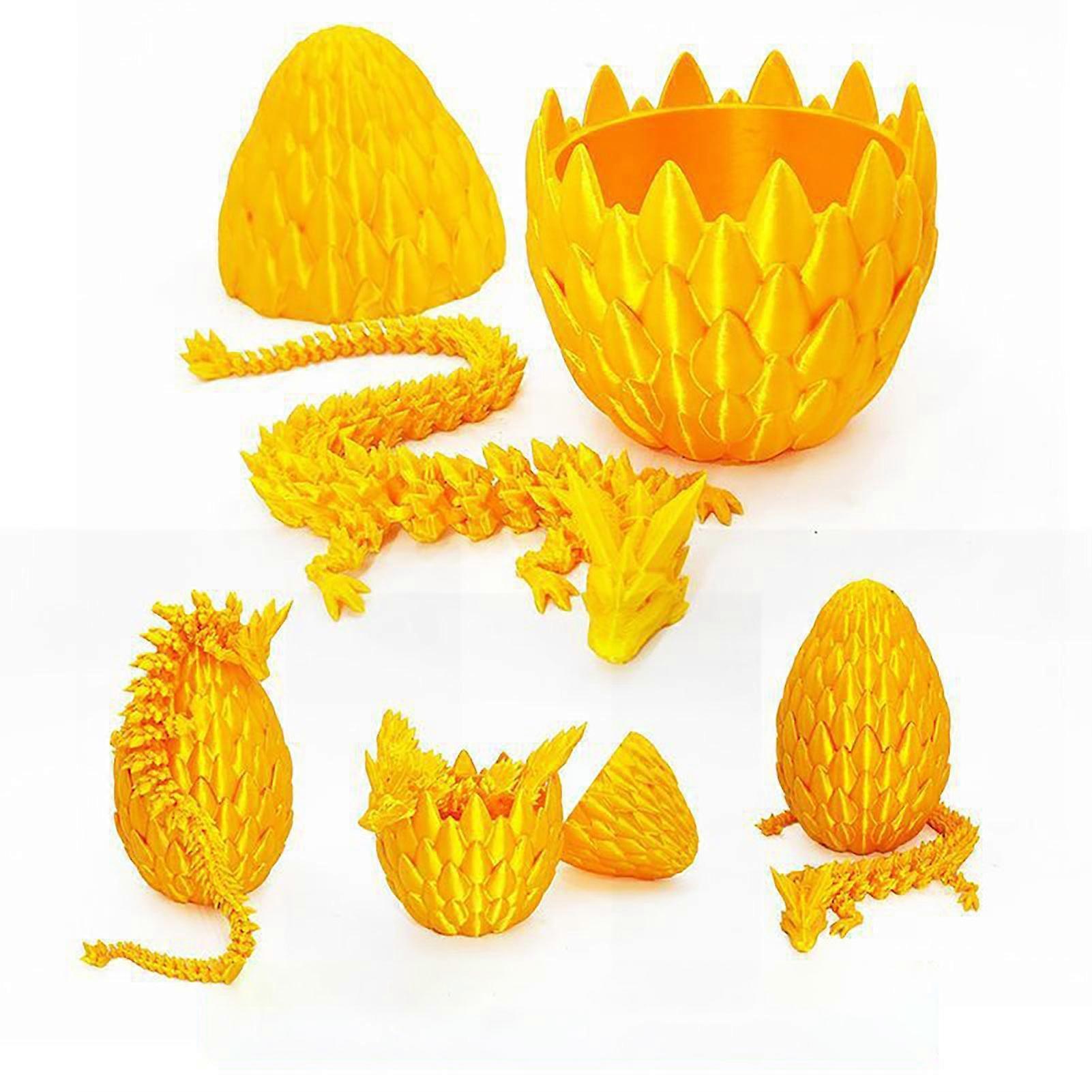 3D Printed Dragon,Dragon Eggs with Dragon Inside,Dragon Egg Toy, Full Articulated Crystal 3D Dragon for babies Day Gift & Birthday Gift - Image 1