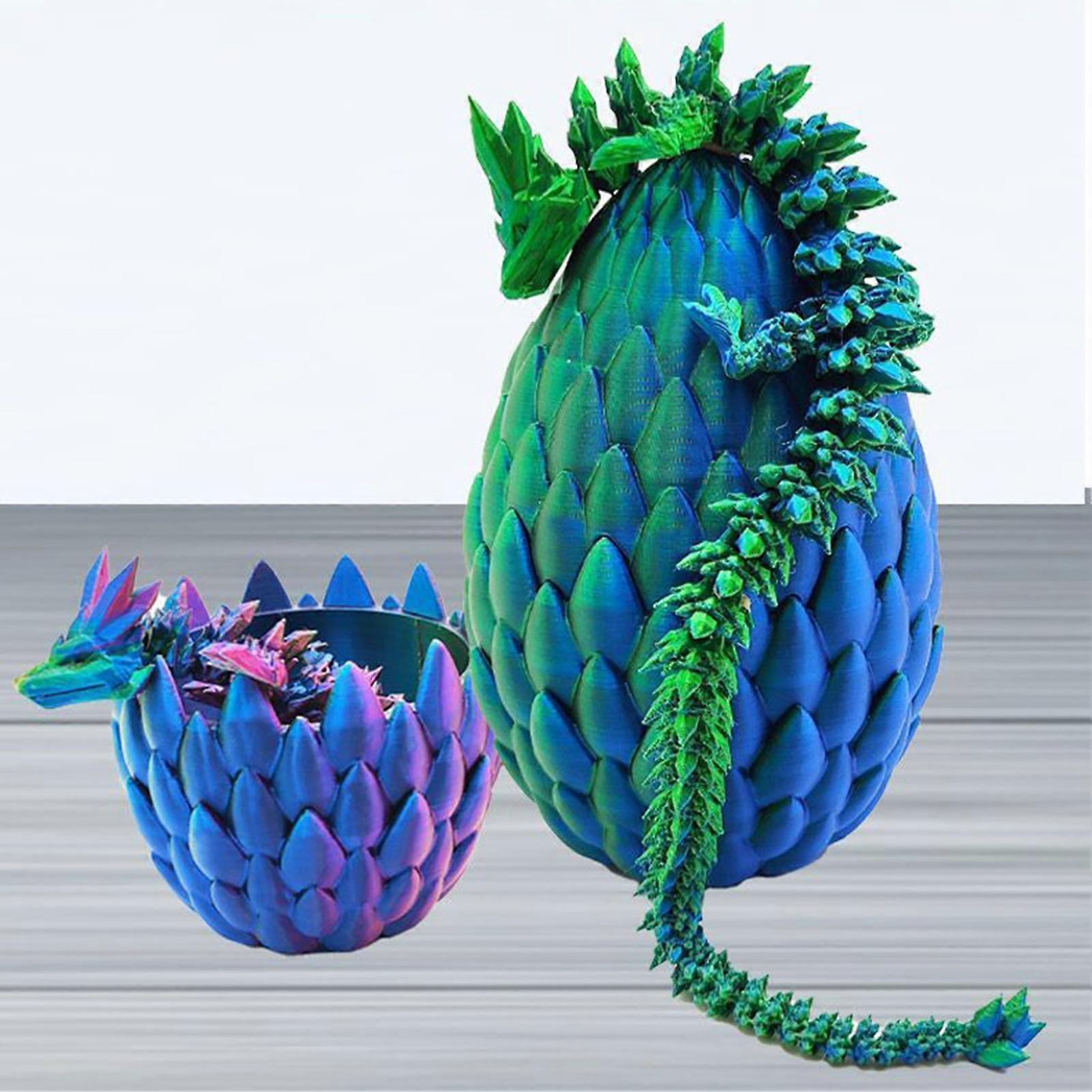 3D Printed Dragon,Dragon Eggs with Dragon Inside,Dragon Egg Toy, Full Articulated Crystal 3D Dragon for babies Day Gift & Birthday Gift - Image 3