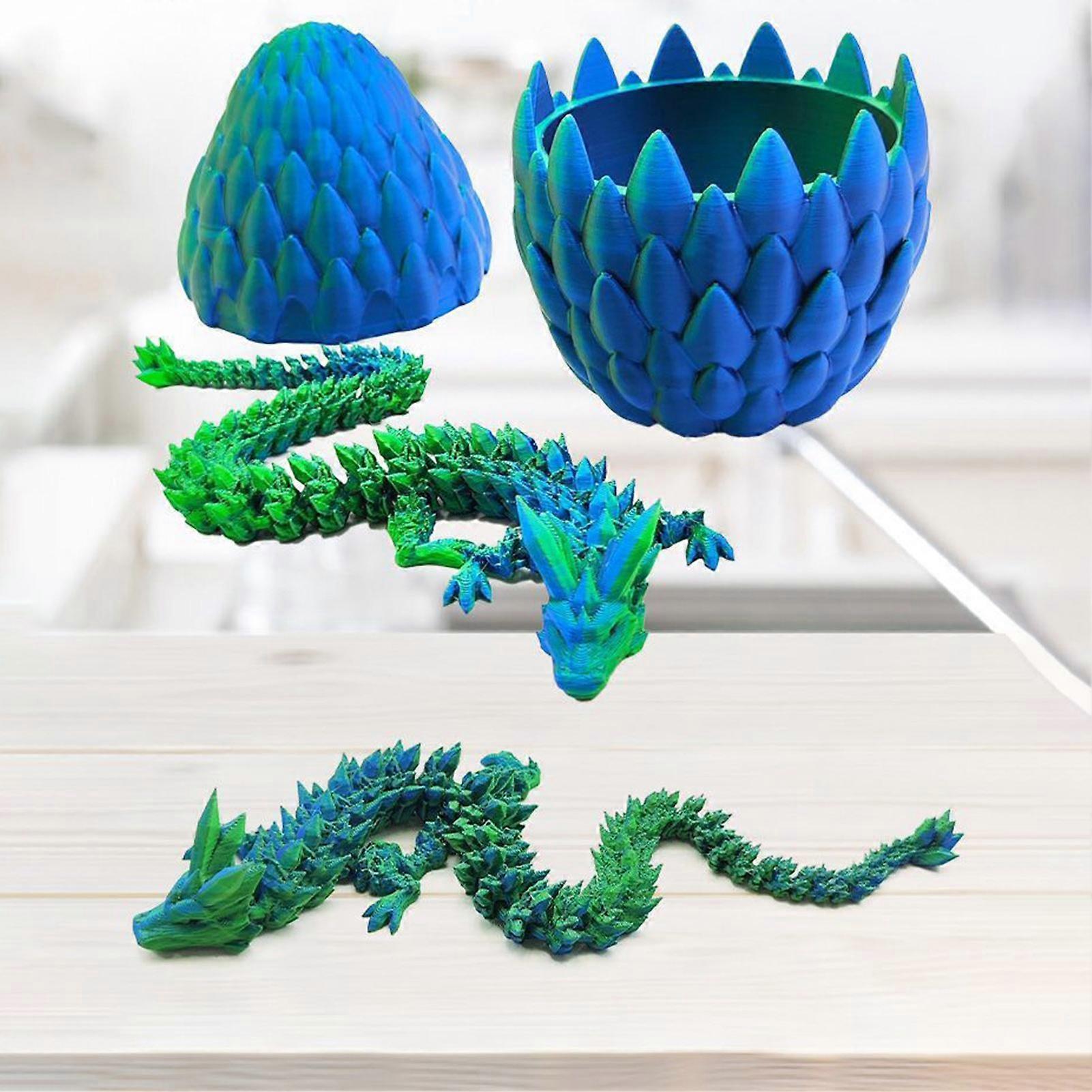 3D Printed Dragon,Dragon Eggs with Dragon Inside,Dragon Egg Toy, Full Articulated Crystal 3D Dragon for babies Day Gift & Birthday Gift - Image 4