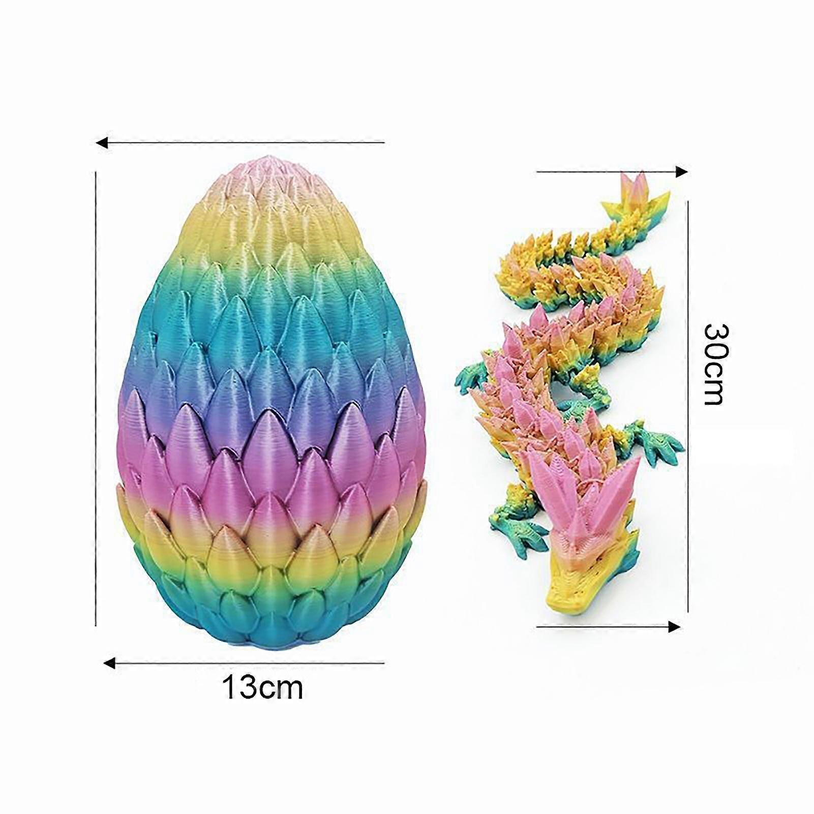 3D Printed Dragon,Dragon Eggs with Dragon Inside,Dragon Egg Toy, Full Articulated Crystal 3D Dragon for babies Day Gift & Birthday Gift - Image 5