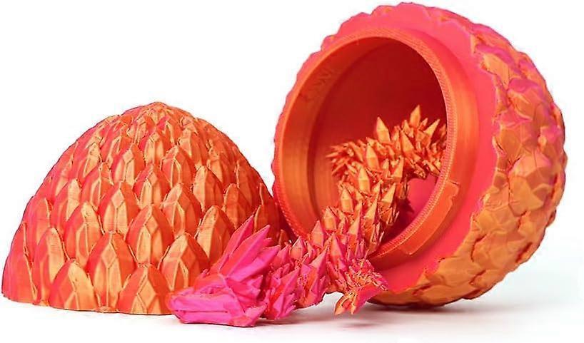 Dragon Egg - 12 inch Dragon in Egg, Easter Egg, 3D Printed Flexible Dragon Fidget Toy - Image 3