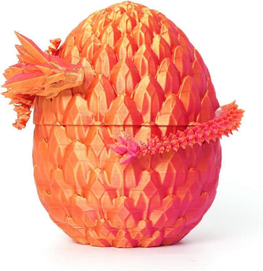 Dragon Egg - 12 inch Dragon in Egg, Easter Egg, 3D Printed Flexible Dragon Fidget Toy - Image 4