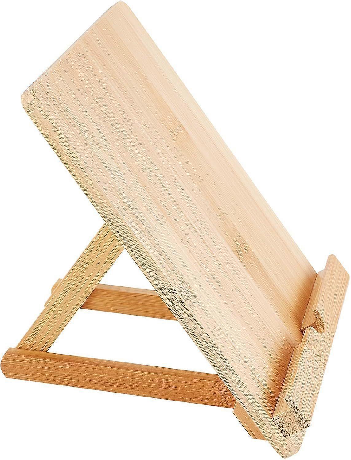 Bamboo Adjustable Foldable Tablet & Book Stand - Image 1
