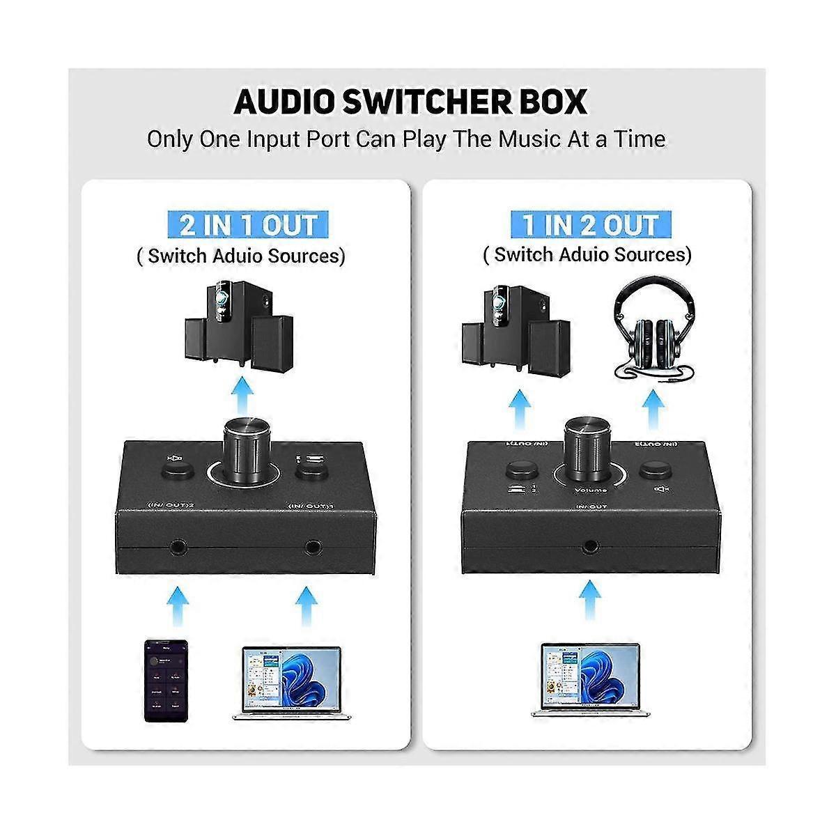 3.5mm Audio Switcher 2 In 1 Out / 1 In 2 Out - Image 5